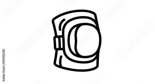 Knee Pad Icon Vector Illustration - Protective Gear for Sports and Activities