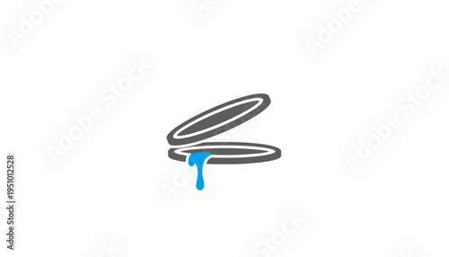 Leaking Toilet Seal Icon - Water Droplet and Ring Symbol