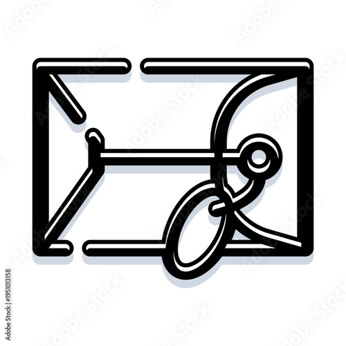 Email envelope showing an attached key, representing secure digital messages, confidential mail, and private communication through encrypted connections and controlled access