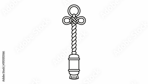 Japanese lucky charm, Omamori, good luck charm, traditional amulet, cultural symbol, isolated on white background