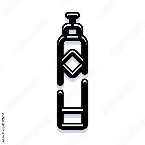 Industrial gas cylinder tank with regulator and pressure gauge, symbolizing compressed gas storage, energy supply, and various applications in industry and technology