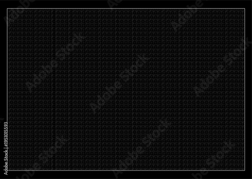 Blueprint Grid Tech Nano Grid Futuristic Minimalist Line Art White Background. Energetic Lattice Structure Fine Lines Simple Black White Dynamic Background