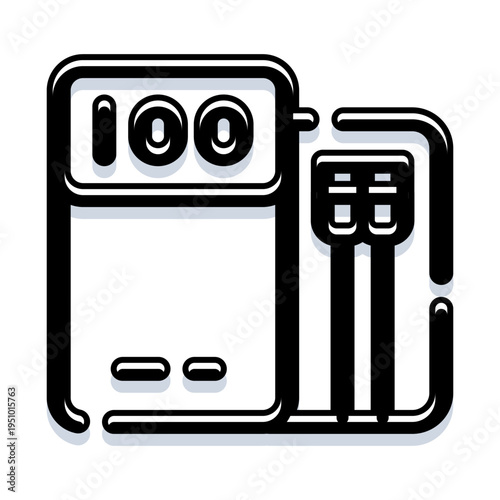 Digital multimeter device displaying 100 on its screen, connected with probes, measuring and testing electrical voltage, current, and resistance in a circuit