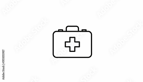 First Aid Kit Icon: Medical Emergency Symbol, Health Care, and Safety Equipment