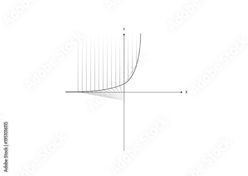 Grid Growth Curve Chart Element Futuristic Geometric Line Art Abstract Illustration. Technical Isolated Style Background
