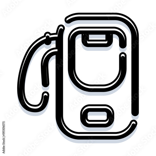 Fuel pump nozzle icon showcasing gasoline refueling a vehicle at a gas station, symbolizing energy, petroleum, power, and travel in a modern outline illustration