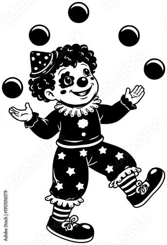 show illustration circus silhouette juggling logo fun icon entertainment outline balance skill juggler man person performance performer activity hobby shape joy vector graphic background