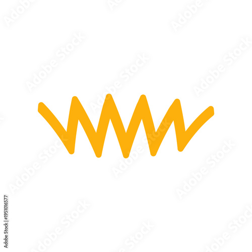 Hand Drawn Line Doodle Abstract Scribble Shape. Organic Blob Curve Colorful Minimal Element