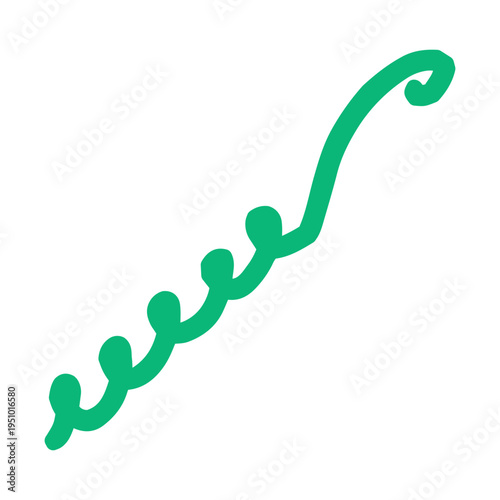 Hand Drawn Line Doodle Abstract Scribble Shape. Organic Blob Curve Colorful Minimal Element