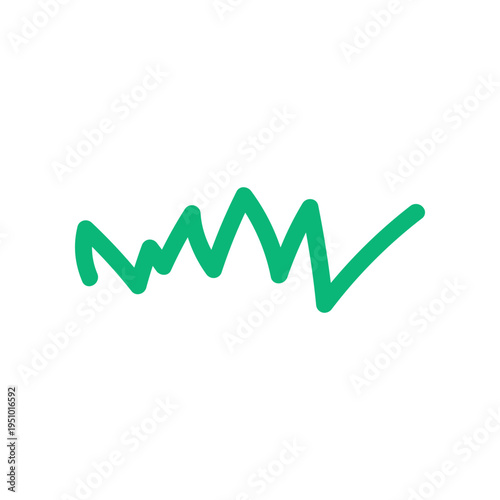 Hand Drawn Line Doodle Abstract Scribble Shape. Organic Blob Curve Colorful Minimal Element