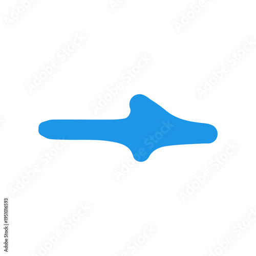 Hand Drawn Line Doodle Abstract Scribble Shape. Organic Blob Curve Colorful Minimal Element