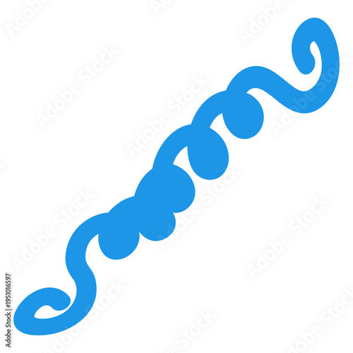 Hand Drawn Line Doodle Abstract Scribble Shape. Organic Blob Curve Colorful Minimal Element