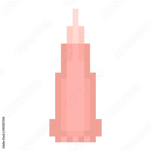 Makeup Beauty Liquid Lip Gloss Retro Icon. Soft Pastel Color Palette Tool Pixel Art Sticker