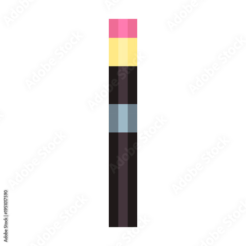 Brush Tool Retro Icon. Soft Pastel Color Palette Makeup Beauty Tool Pixel Art Sticker