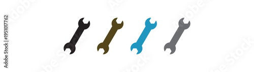Wrench icons set. Wrench Icon tool repair maintenance vector , spanner symbol. isolated on white background. illustration. eps10
