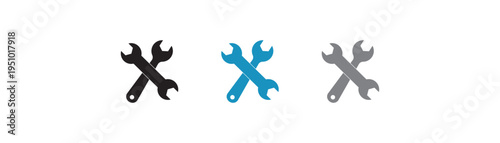 Wrench icons set. Wrench Icon tool repair maintenance vector , spanner symbol. isolated on white background. illustration. eps10