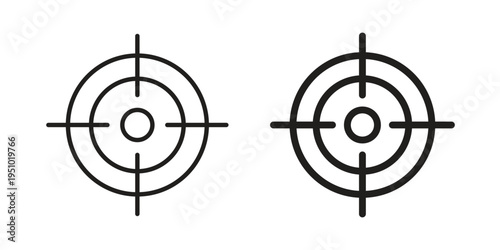 Schilderij op canvas Bullseye pointer icon pack flat vector in outline