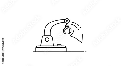 Robotic Arm Icon, Industrial Automation, Manufacturing Technology, Precision Engineering