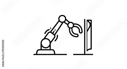 Robotic Arm in Factory, Industrial Automation, Precision Engineering, Manufacturing Technology