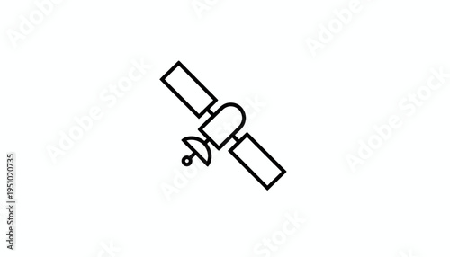 Satellite Icon, Space Technology, Communication Orbit, Digital Network