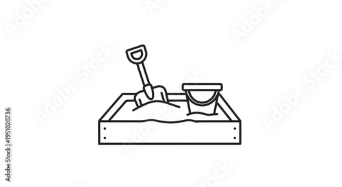 Sandbox with Shovel and Bucket - Outdoor Play, Childhood Fun