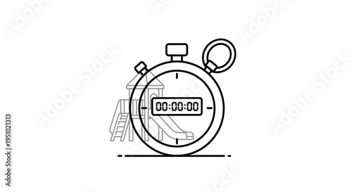 Playground Stopwatch Icon: Time for Fun and Childhood Memories