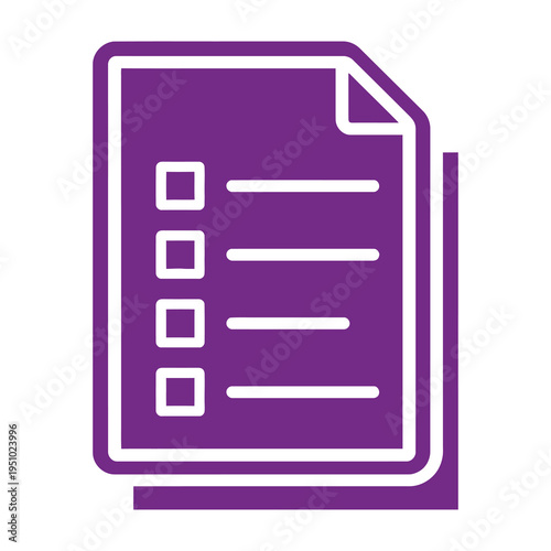 Checklist document icon purple