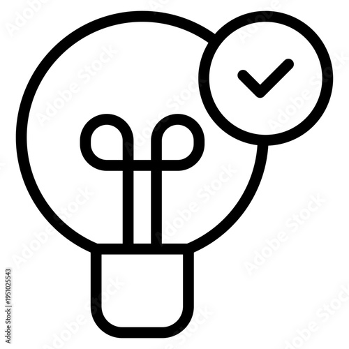 light bulb with checkmark icon
