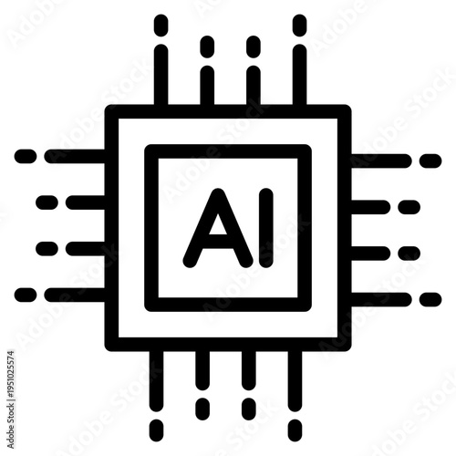 Ai processor icon