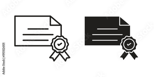 Diploma icon pack flat vector in outline