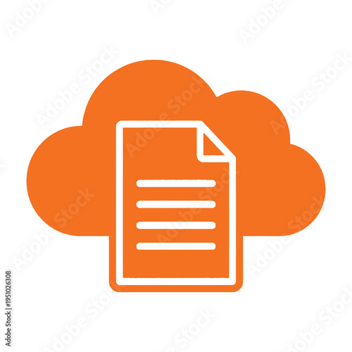 Cloud storage document icon