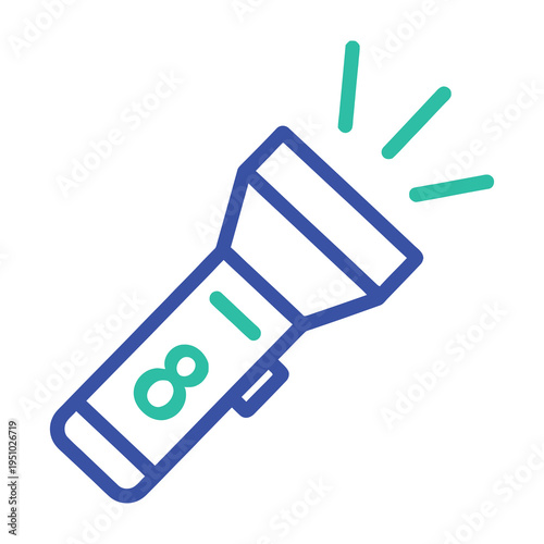 Flashlight shining bright with eight setting