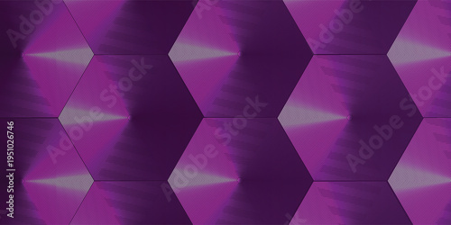 Abstract purple geometric pattern with repeating hexagonal shapes.