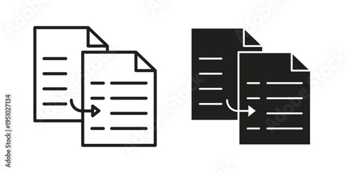 Duplicate icon pack flat vector in outline