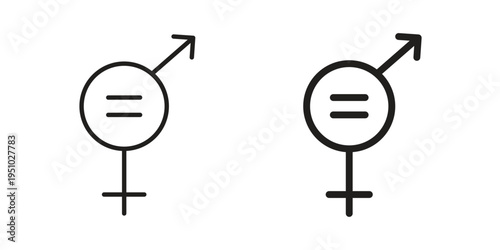 Equality icon pack flat vector in outline
