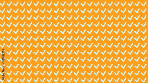Orange Background with Check Mark Pattern vector background
