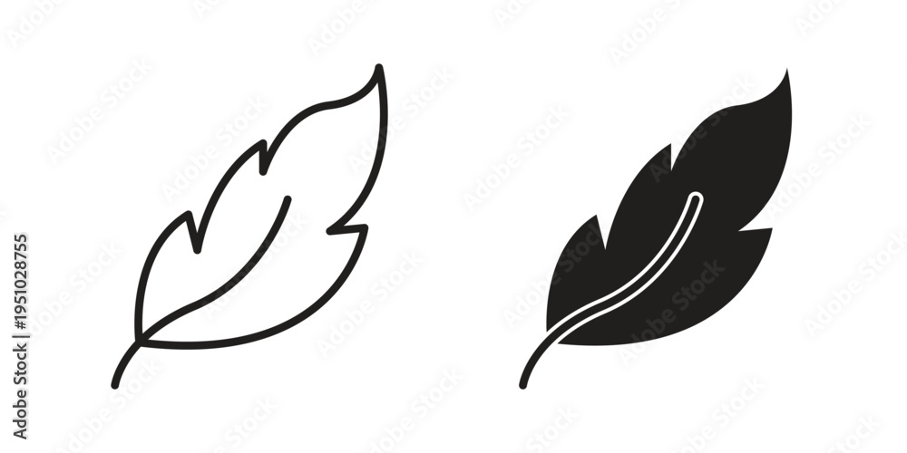 Obraz premium Feather icon pack flat vector in outline