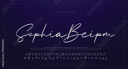 Script Brush Font Type Font lettering handwritten. vector illustration