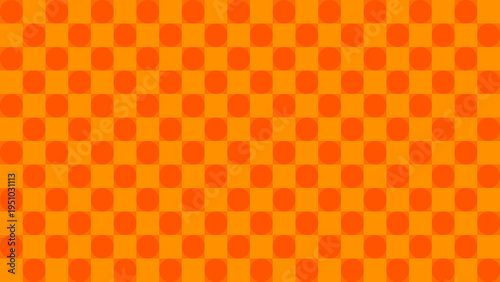 Vibrant Orange Checkerboard Pattern Background vector background