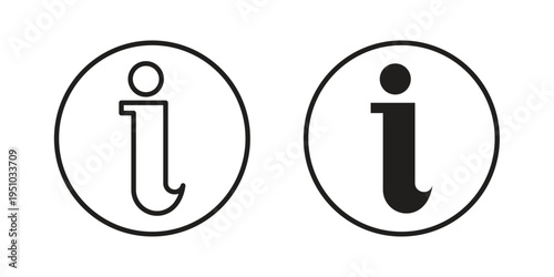 Info icon pack flat vector in outline