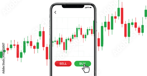 mobile, trading, app, stock, market, chart, candlestick, buy, sell, forex, investment, financial, analysis, smartphone, fintech, business, price, indicator, technology, illustration