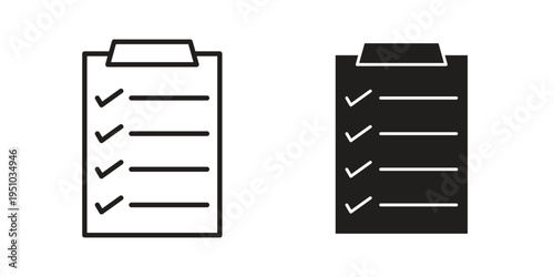 List check icon pack flat vector in outline