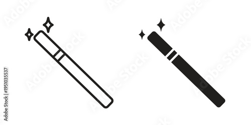 Magic wand icon pack flat vector in outline