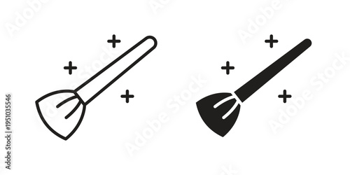 Makeup brush icon pack flat vector in outline