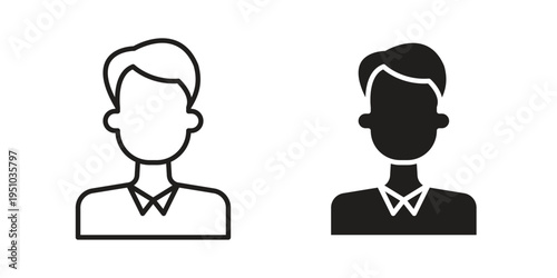 Man icon pack flat vector in outline