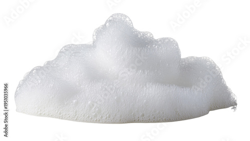 Photography Fluffy white soap foam isolated PNG, a vibrant pile of cleansing suds with count