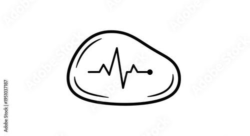 Heartbeat Line on Stone