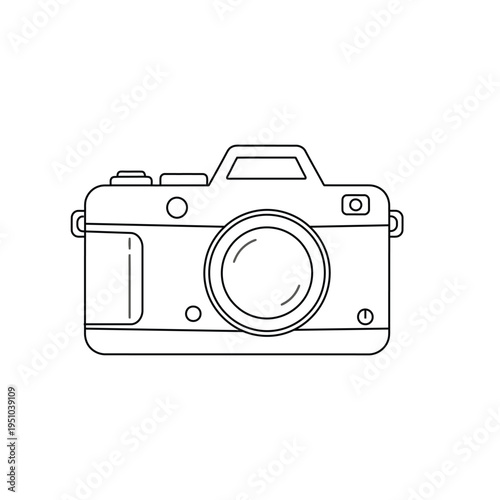 Camera vector illustration, photography equipment flat design