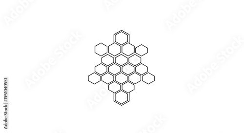 Geometric Honeycomb Pattern, Hexagonal Grid, Abstract Background, Vector Art