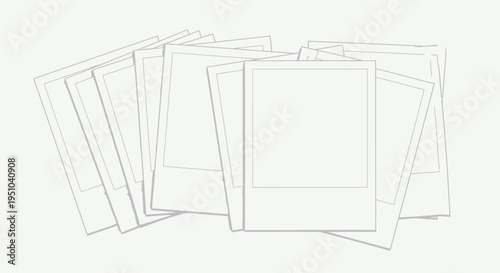 Stack of blank picture frames.